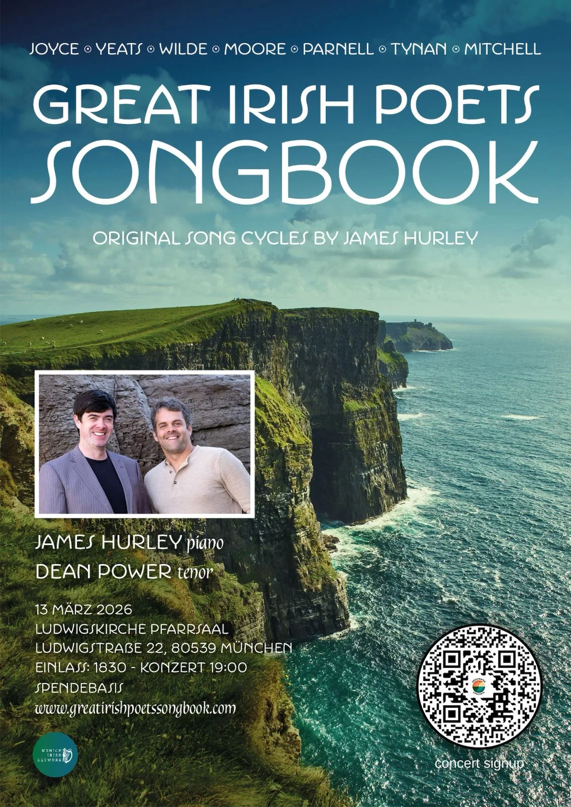Great Irish Poets Songbook 13.03.2026
